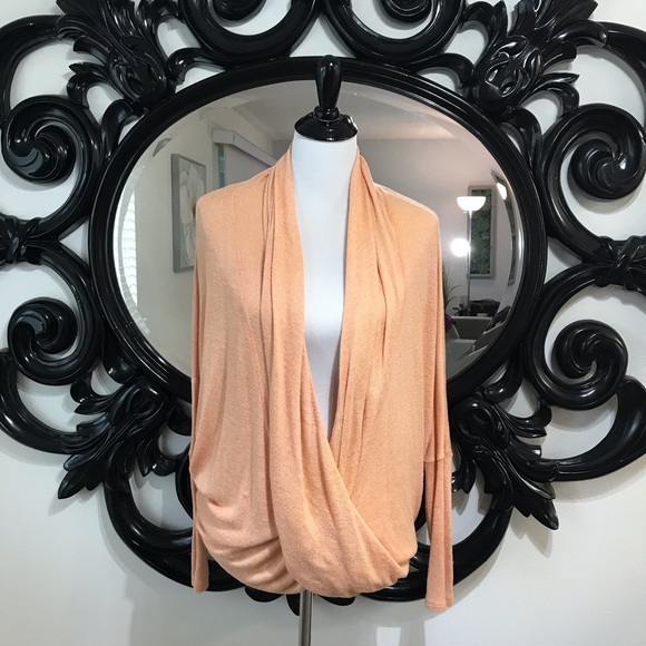 Sweaters - Peach oversized M open swoop sweater